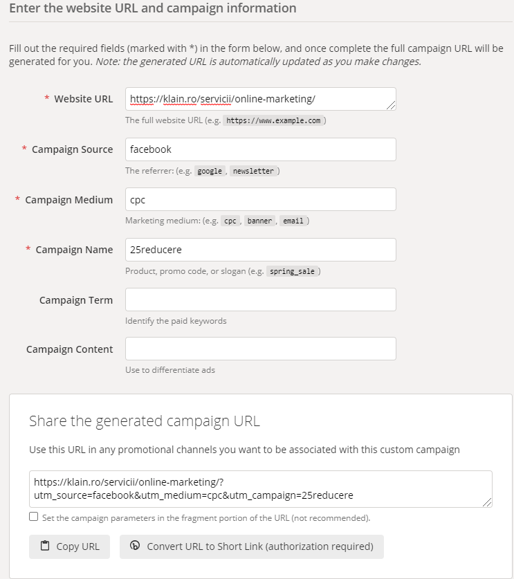 URL builder